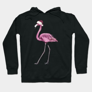 Flamingo Christmas Bird Design Hoodie